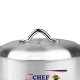 metal finish 4 pcs aluminum cooking pot with silver steel lid at best price in Pakistan-chef cookware