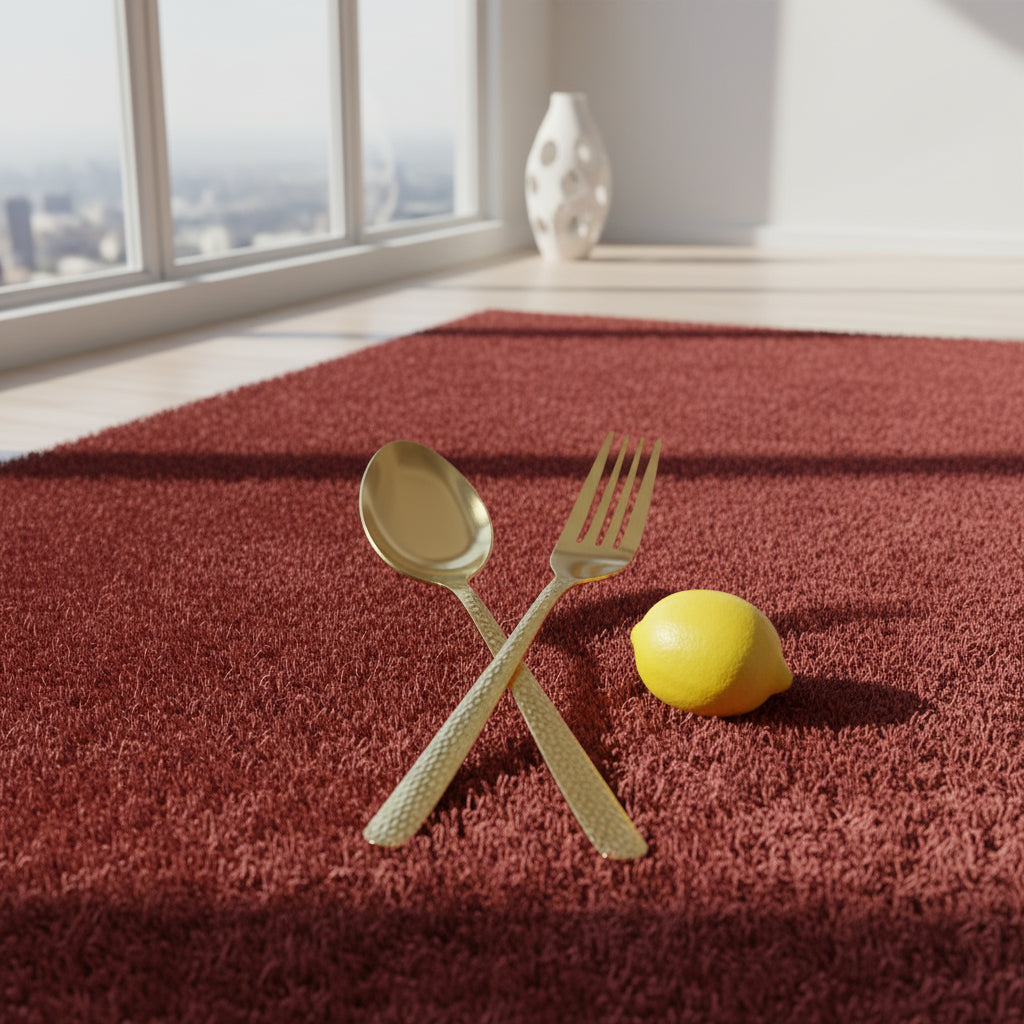 Chef Stainless Steel 28 Pcs PVD Coating Gold Plated Cutlery Set - Elegant Hammar