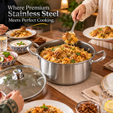 Majestic CHEF HexaCore Premium Stainless Steel Honeycomb Casserole-Cooking Pot