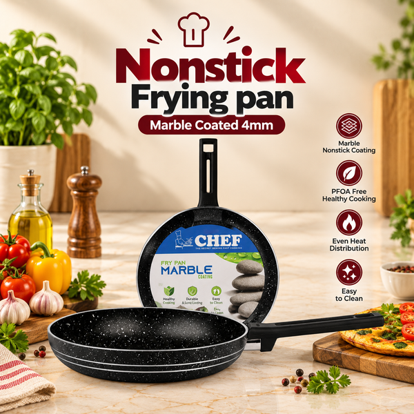 Chef Best Non-Stick Marble Coating Round Frying Pan (4MM)