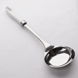 Chef Stainless Steel Serving Ladle with White handle