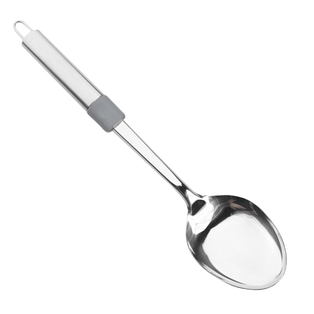 Chef Stainless Steel Dish Serving Spoon With Steel Pipe handle - Kitchen Gadgets