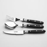 Chef 304 Stainless Steel Steak Fork Spoon And Knife Set American Acrylic Handle 3 Pcs