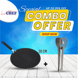 chef cookware nonstick tawa and stainless steel tong roti chimta special offer
