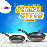 Chef Non Stick Round Frying Pan 24 cm And 18 Cm
