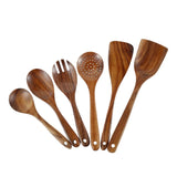 6 pcs wooden spoons with high polish at low price - best cookware brand in Pakistan majestic chef cookware