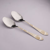 2 Pcs CHEF Nice Stainless Steel Rice Spoon Set 02- Kitchen Cutlery / Serving Spoon