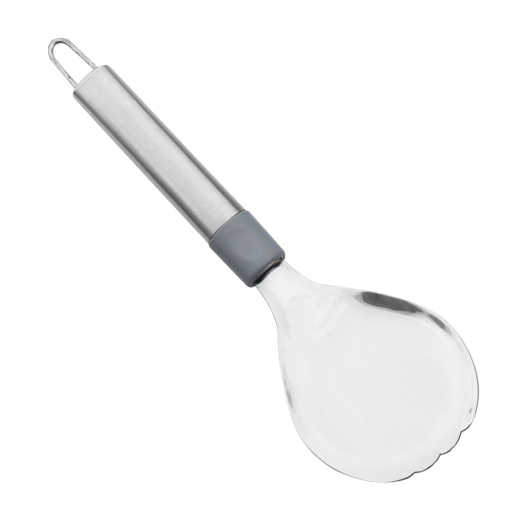 Chef Stainless Steel Rice Panja Rice Spoon / Skimmer  with Steel Pipe Handle