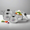 Silvano 4-Piece Aluminium Casserole Set with Handles