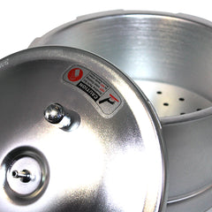 chef best quality aluminum pressure cooker with steamer plate at low price in pakistan - majestic chef