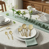 Chef Stainless Steel 28 Pcs PVD Coating Gold Plated Cutlery Set - Elegant Laser