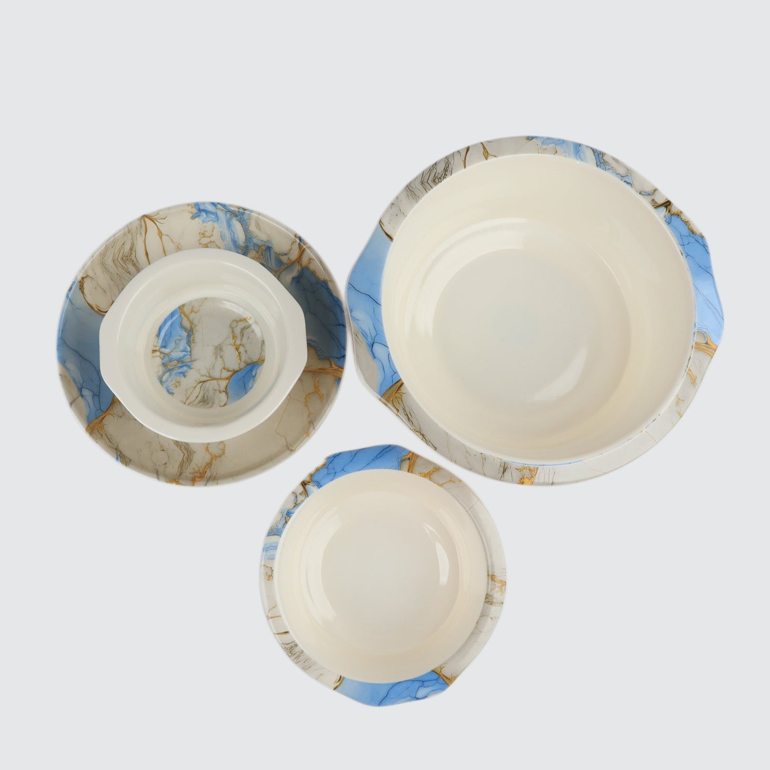 "Melamine crystal-coated dinnerware set by Majestic Chef, a leading cookware brand in Pakistan – durable, stylish, and ideal for everyday use or special occasions."