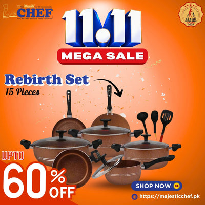 15 Pieces Non Stick Marble Coated Rebirth Gift Pack Set — Copper