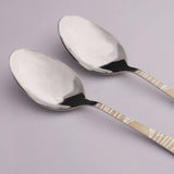 2 Pcs CHEF Nice Stainless Steel Rice Spoon Set 02- Kitchen Cutlery / Serving Spoon