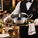 Majestic Chef Deluxe Stainless Steel Serving Bowl with Lid