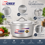 Chef Best Quality Anodized Bright Rose Cooking Pot - Dull Finish/ Matt Finish
