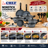 15 Pieces Non Stick Marble Coated Rebirth Gift Pack Set