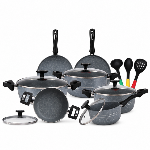 15 Pieces Non Stick Marble Coated Rebirth Gift Pack Set