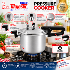 Soft Anodized Pressure Cooker - 1305 Liter Long Handle