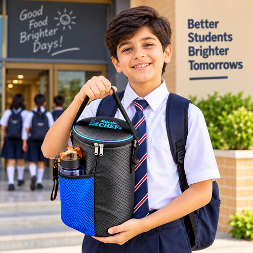 Majestic Chef 3 Layer Stainless Steel Leak-Proof Tiffin Box - Lunch Box Ideal for School, Work, or Travel with BAG Hover
