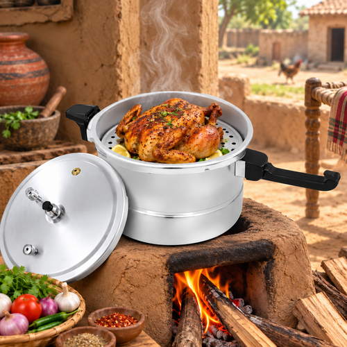 CHEF Aluminum Pressure Cooker & Steamer 1305 Model Hover