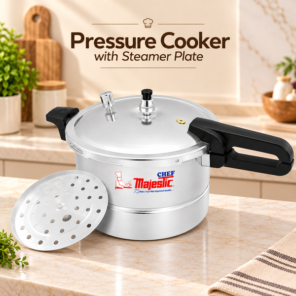 CHEF Aluminum Pressure Cooker & Steamer 1305 Model