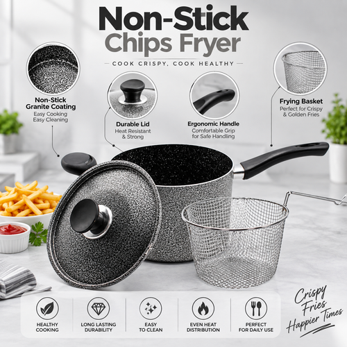 CHEF Non-Stick Chips Fryer - 20 cm Hover
