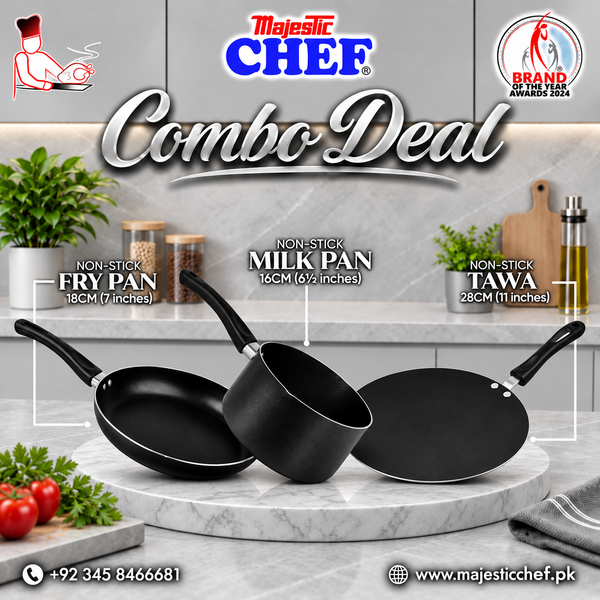 Nonstick Frying Pan - Milk Pan And Tawa - Combo Deal #2