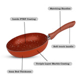 Chef Granito Series 3 Layer Marble Coating Nonstick Fry Pan 22cm - Copper