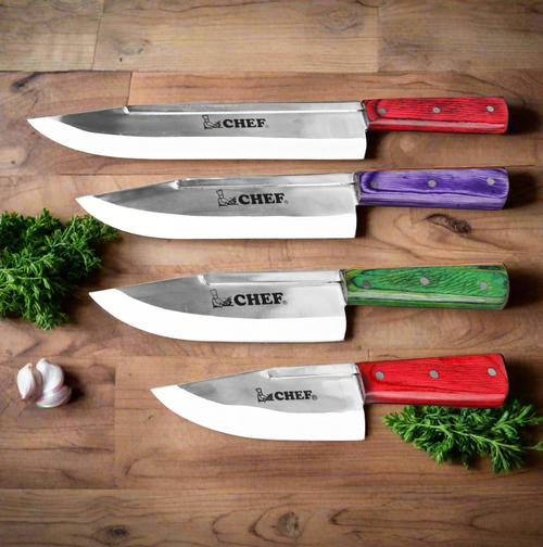 4 Pcs Best Stainless Steel Knife Set / Qurbani Knives Set / Skinner / Meat Knife / Takbeer Knife