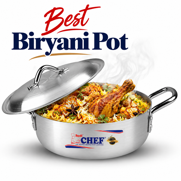 Majestic Chef Fish Pot Metal Finish- Biryani Pot