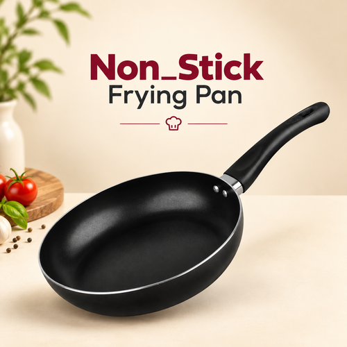 Majestic Premium Non Stick Round Frying Pan (3MM) Black