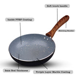 Chef Granito Series 3 Layer Marble Coating Nonstick Fry Pan 26cm - GREY