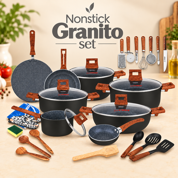 29 Pieces Non Stick Granito Series Cookware Gift Pack Set
