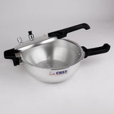CHEF Aluminum Pressure Cooker Karahi Aluminum 2 In 1 - 5 Liter - best pressure cooker in pakistan at best price 