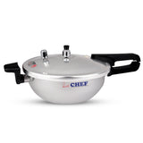 CHEF Aluminum Pressure Cooker Karahi Aluminum 2 In 1 - 9 Liter - best pressure cooker in pakistan at best price 