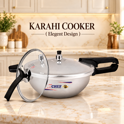 Karahi Pressure Cooker with Glass Lid