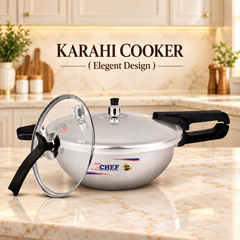 Karahi Pressure Cooker with Glass Lid