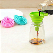Chef 5 Pcs Kitchen Gadgets Silicon Funnel Oil Water Funnel Kitchen Accessories Silicone Collapsible Funnel For Water Bottle Liquid Transfer (random Color)