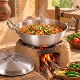 Aluminum Metal Finish Wok/ Karahi