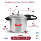 majestic pressure cooker price in Pakistan - instant cooking pot silver steel cooking pan - majestic chef cookware