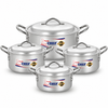 Bright Rose Cookware Set: 24 cm to 36 cm Sizes - Metal Finish