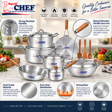 15 Pieces Aluminum Metal Finish Endure Series Cookware Gift Pack Set