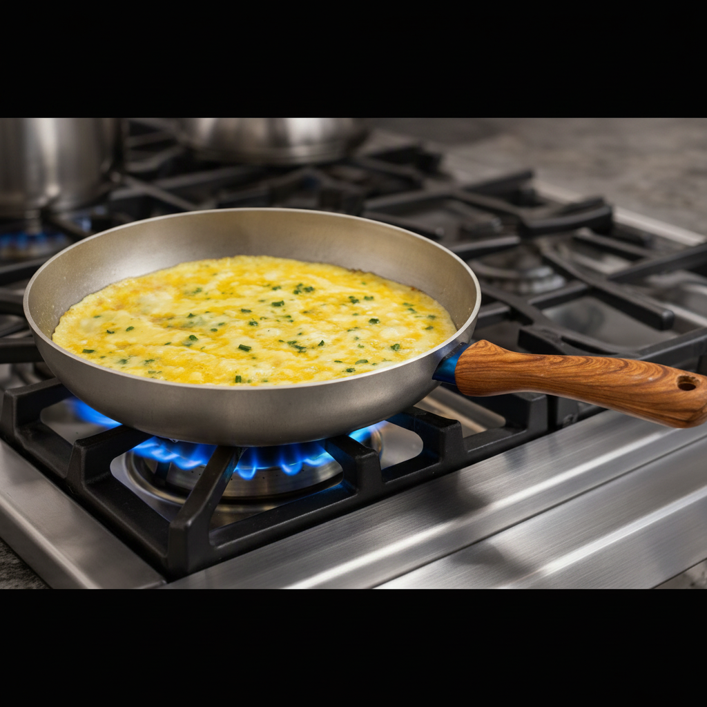 Majestic Chef Hard Anodised frying Pan with Wooden Texture Stay Cool Handles