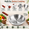 Chef Best Aluminum Round Frying Pan - Metal Finish