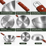 Chef Best Aluminum Round Frying Pan - Metal Finish