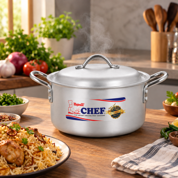 Chef Best Quality Anodized Bright Rose Cooking Pot - Dull Finish/ Matt Finish