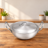 Aluminum Metal Finish Wok/ Karahi