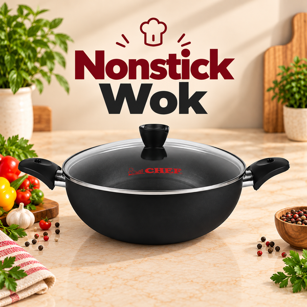 Chef Non-Stick Karahi/ Wok - 24 cm