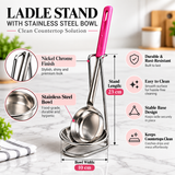 Spoon Rest with Chrome Plated Finish, Stainless Steel - Stand only